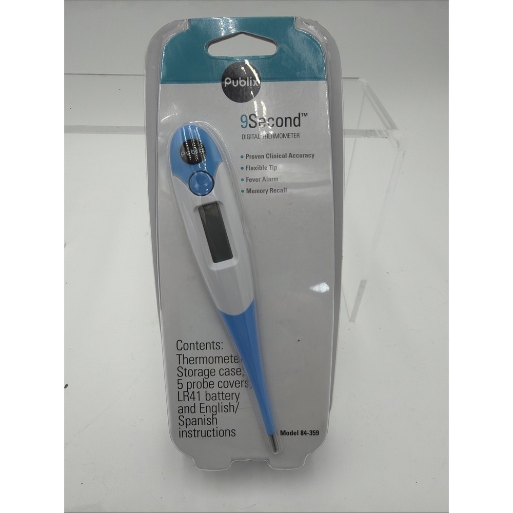 Publix 9‎ Second Digital Thermometer Adult Child Fever Alarm
